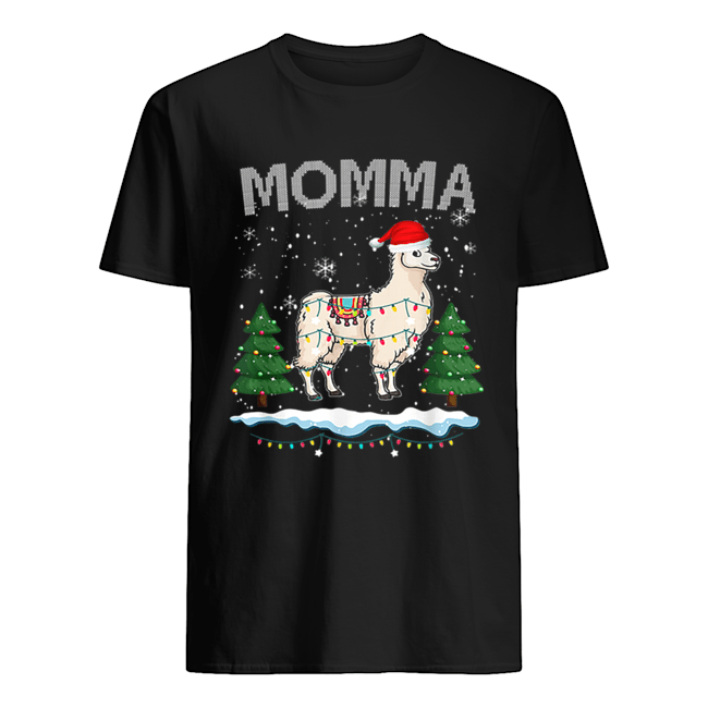 Momma Llama Christmas Funny Matching Family Pajama Gift shirt