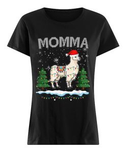 Momma Llama Christmas Funny Matching Family Pajama Gift  Classic Women's T-shirt