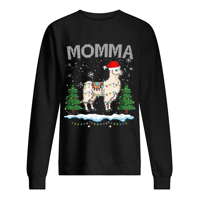 Momma Llama Christmas Funny Matching Family Pajama Gift Unisex Sweatshirt