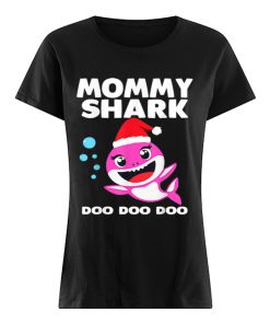 Mommy Shark Doo Doo Christmas Shirt for Family Pajamas  Classic Women's T-shirt