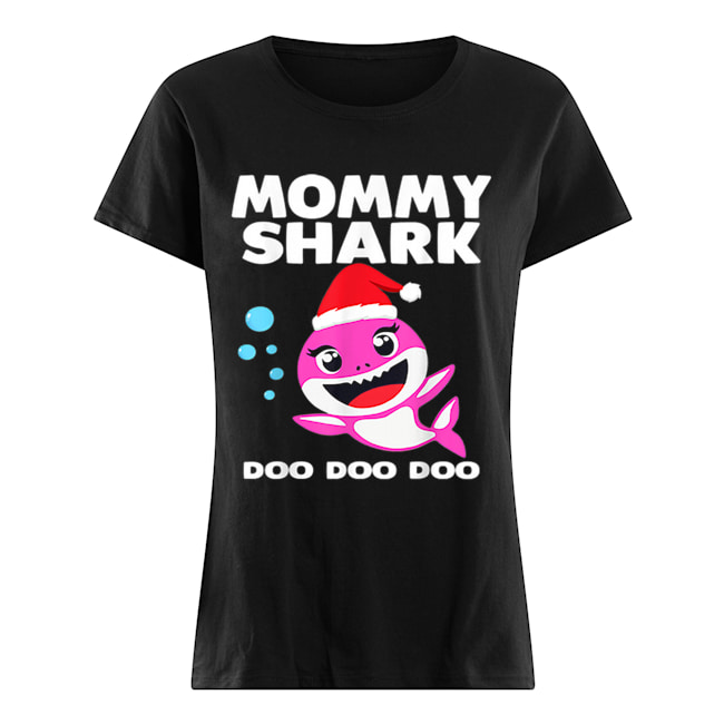 Mommy Shark Doo Doo Christmas Shirt for Family Pajamas Classic Women's T-shirt