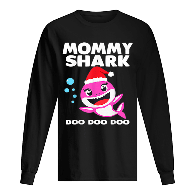 Mommy Shark Doo Doo Christmas Shirt for Family Pajamas Long Sleeved T-shirt 