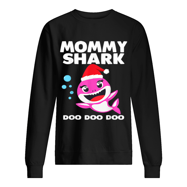 Mommy Shark Doo Doo Christmas Shirt for Family Pajamas Unisex Sweatshirt