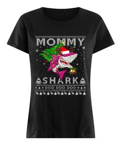 Mommy Shark Santa Doo Doo Doo Christmas Ugly  Classic Women's T-shirt