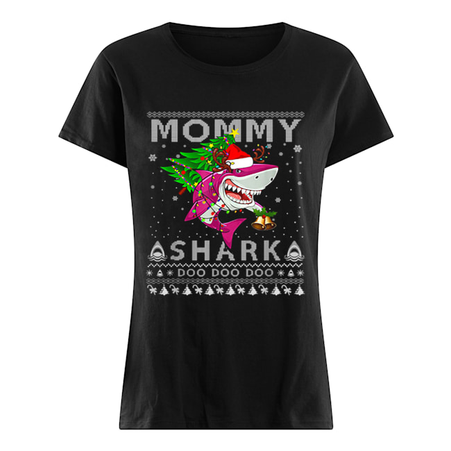 Mommy Shark Santa Doo Doo Doo Christmas Ugly Classic Women's T-shirt