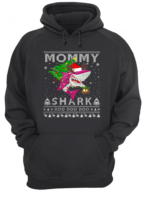 Mommy Shark Santa Doo Doo Doo Christmas Ugly Unisex Hoodie