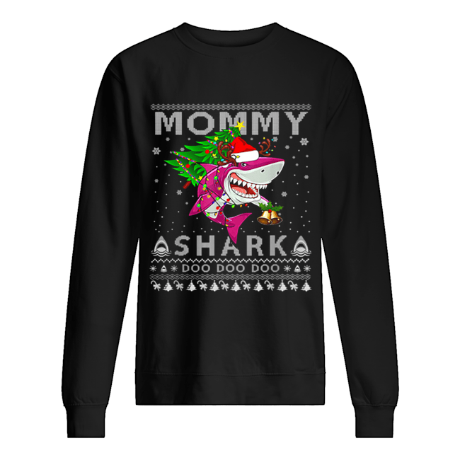 Mommy Shark Santa Doo Doo Doo Christmas Ugly Unisex Sweatshirt