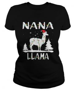 Nana Llama Christmas Funny Matching Family Pajama Gift  Classic Ladies