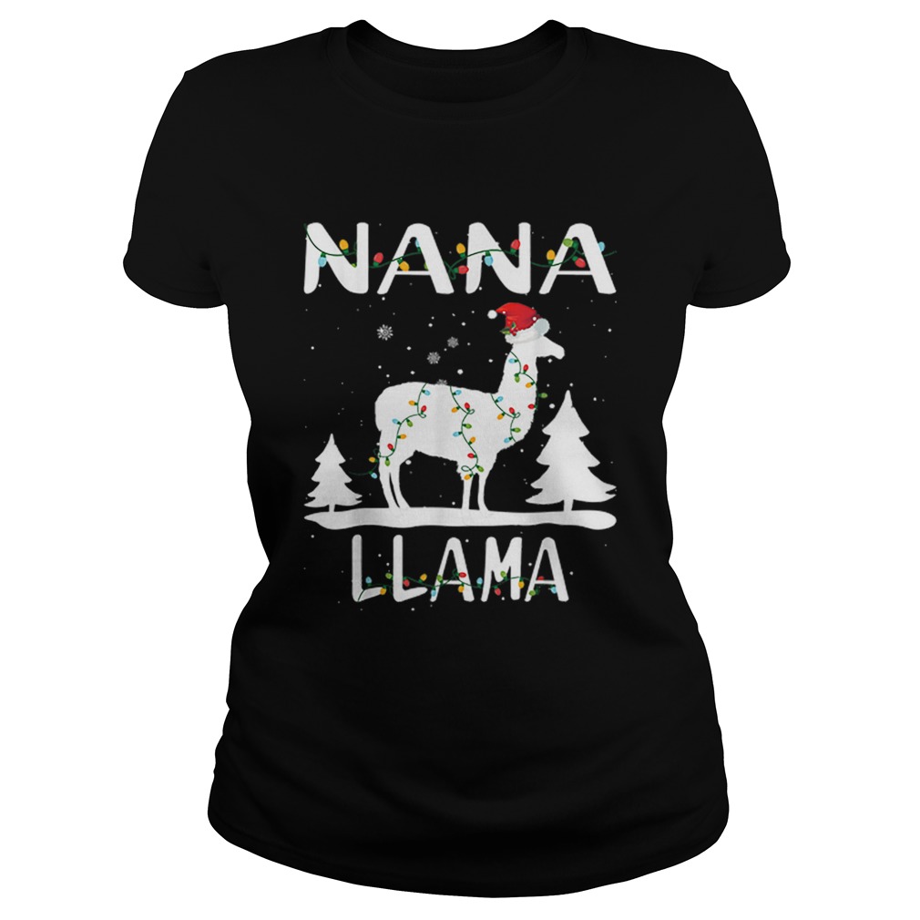 Nana Llama Christmas Funny Matching Family Pajama Gift Classic Ladies