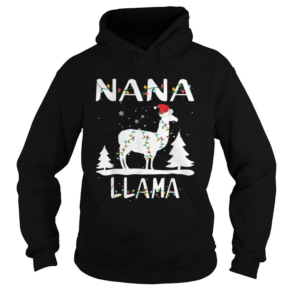 Nana Llama Christmas Funny Matching Family Pajama Gift Hoodie