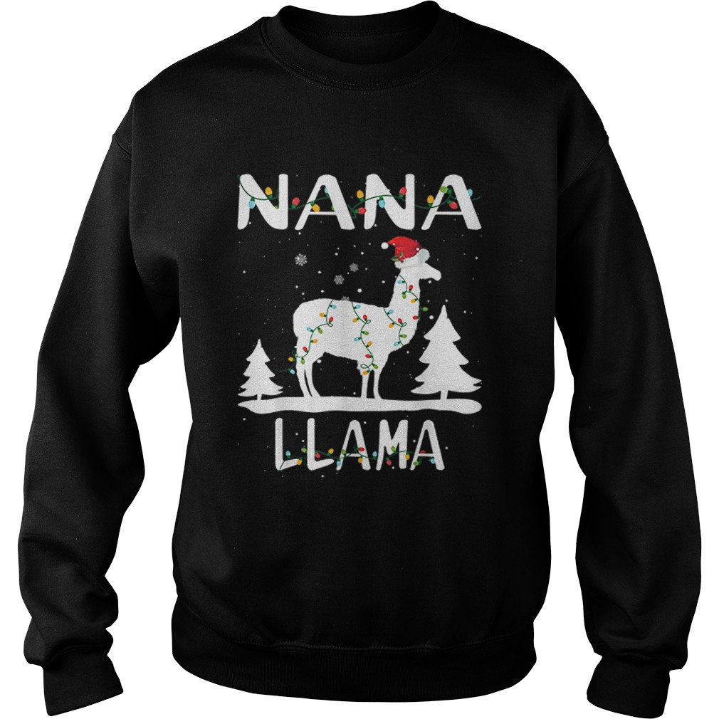 Nana Llama Christmas Funny Matching Family Pajama Gift Sweatshirt