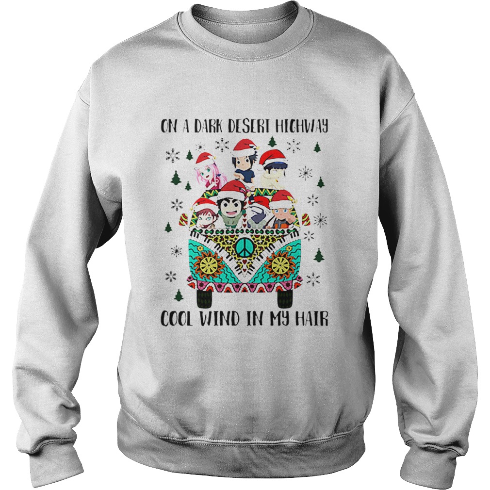 Naruto On A Dark Desert Highway Cool Wind In My Hair Christmas Sweatshirt