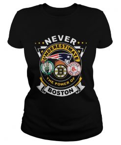 Never Underestimate The Power Of Boston Red Sox Boston Celtics Boston Bruins  Classic Ladies