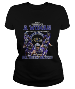 Never underestimate a woman who understands Baltimore Ravens  Classic Ladies