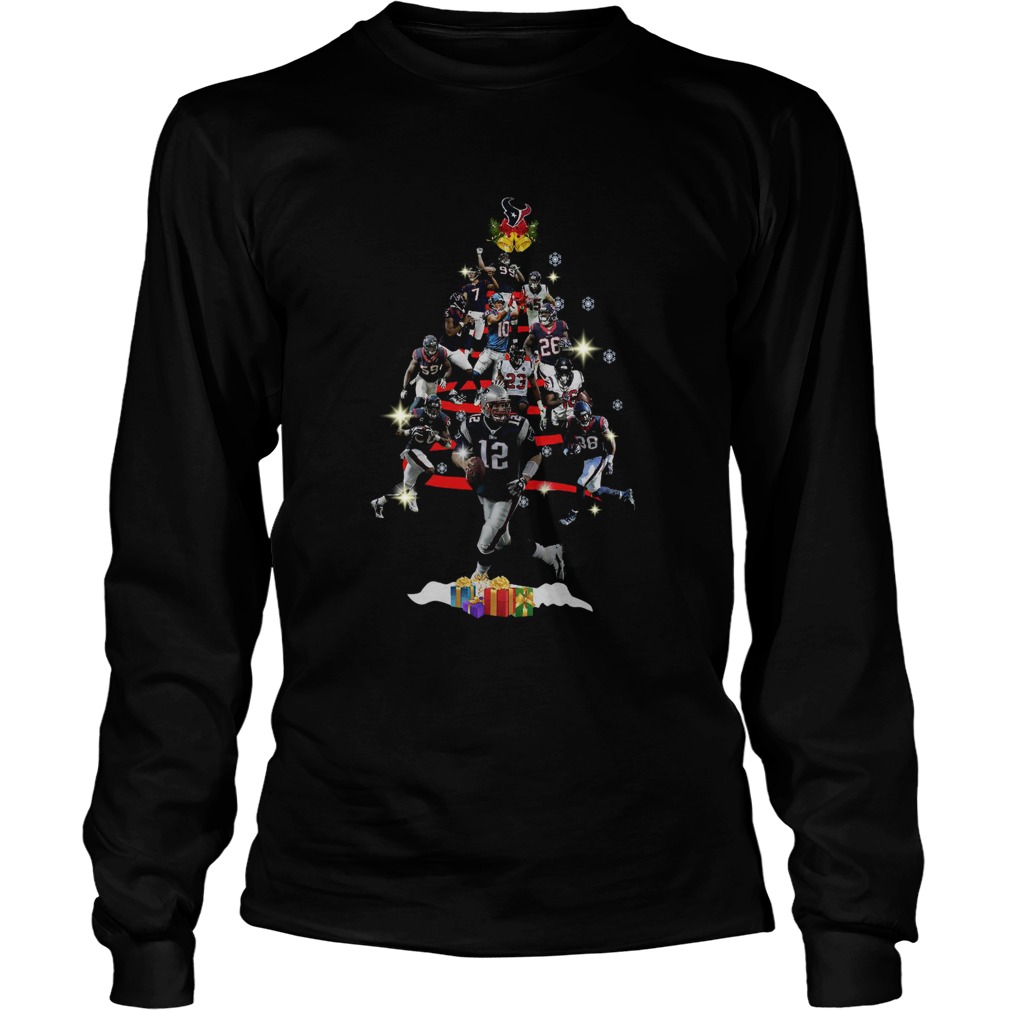 New England Patriots Players Christmas Tree LongSleeve