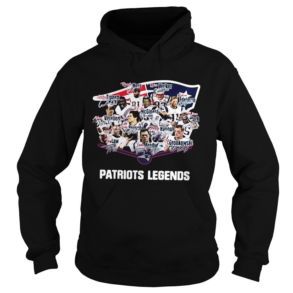 New England Patriots Wes Welker Andre Tippett Ty Law Adam Vinatieri Legends Signatures Hoodie