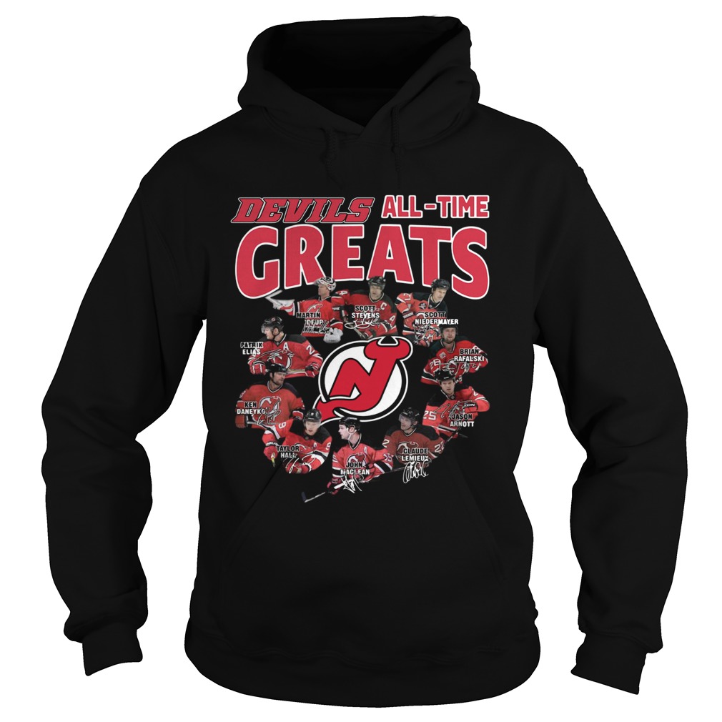 New Jersey Devils all time great players signatures LlMlTED EDlTlON Hoodie