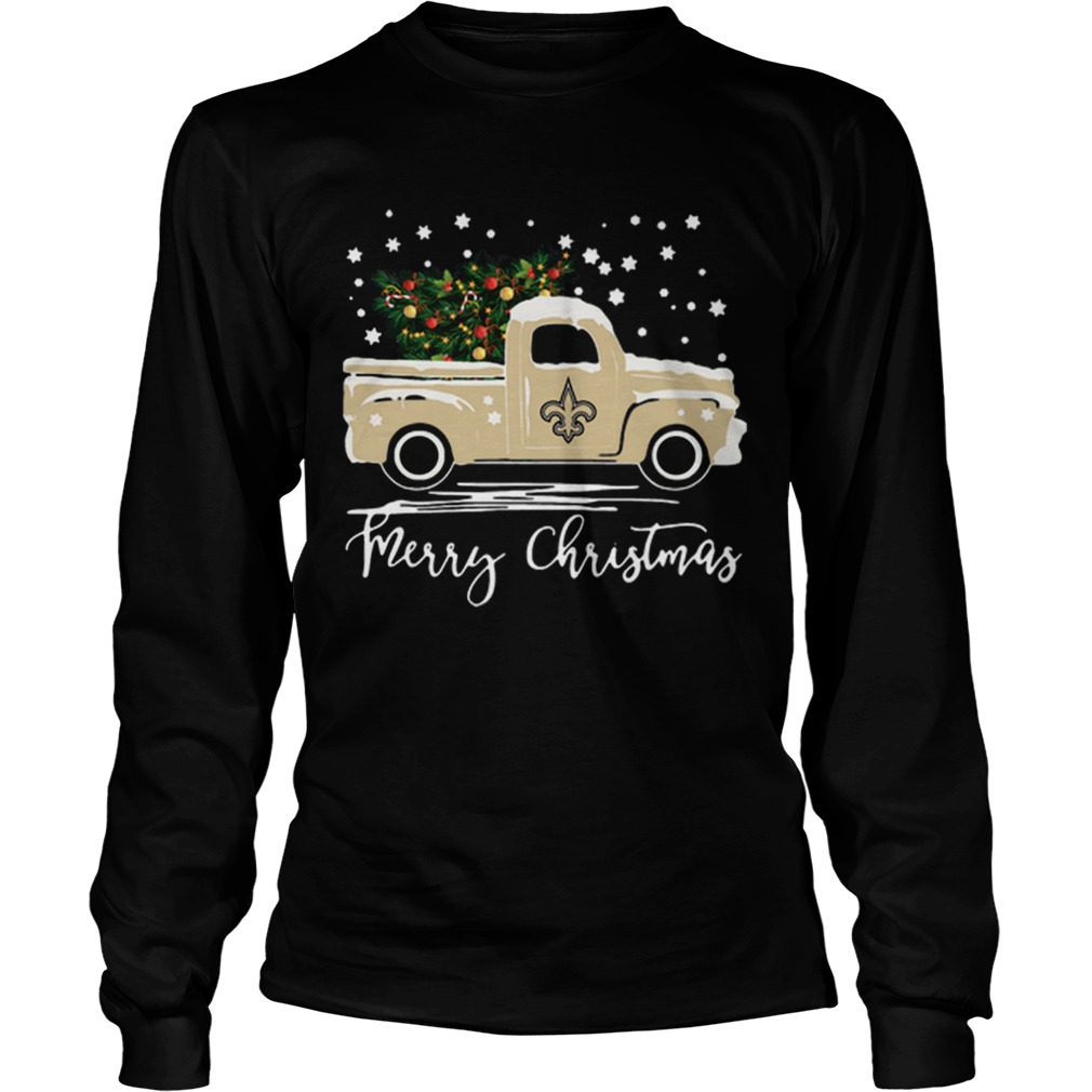 New Orleans Saints Truck Merry Christmas LongSleeve