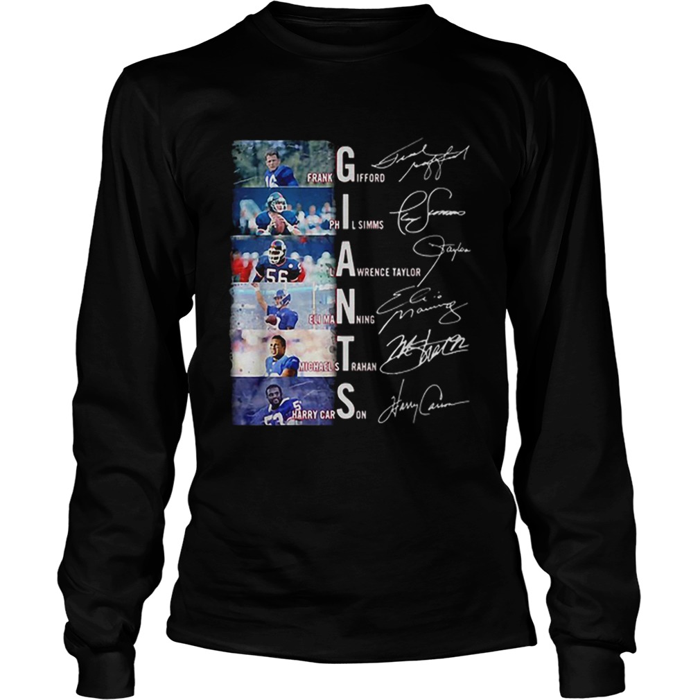 New York Giants Frank Gifford Phil Simms Lawrence Taylor LongSleeve