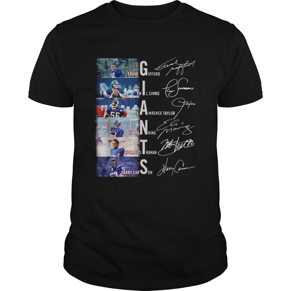 New York Giants Frank Gifford Phil Simms Lawrence Taylor shirt