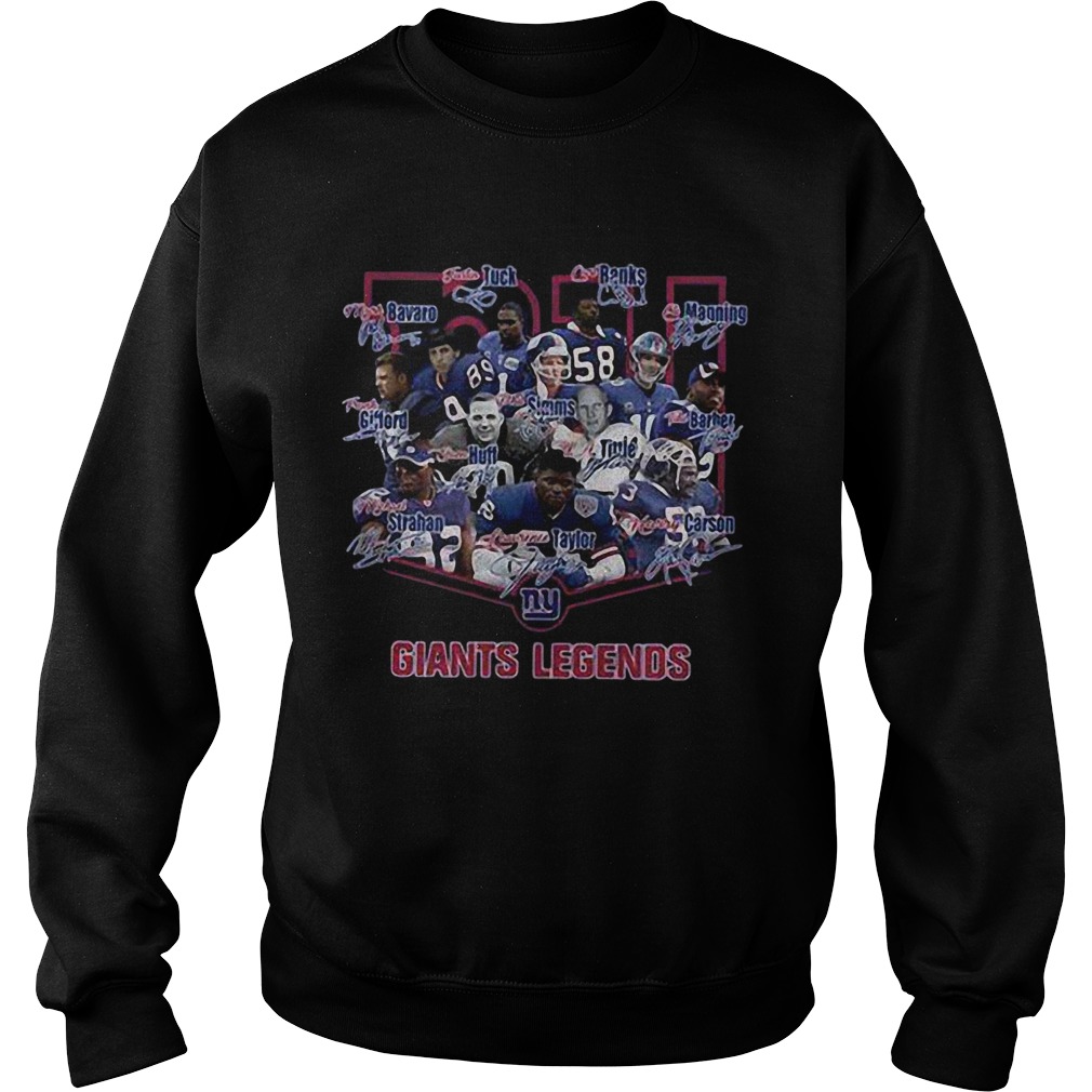 New York Giants legends players signatures Sweatshirt