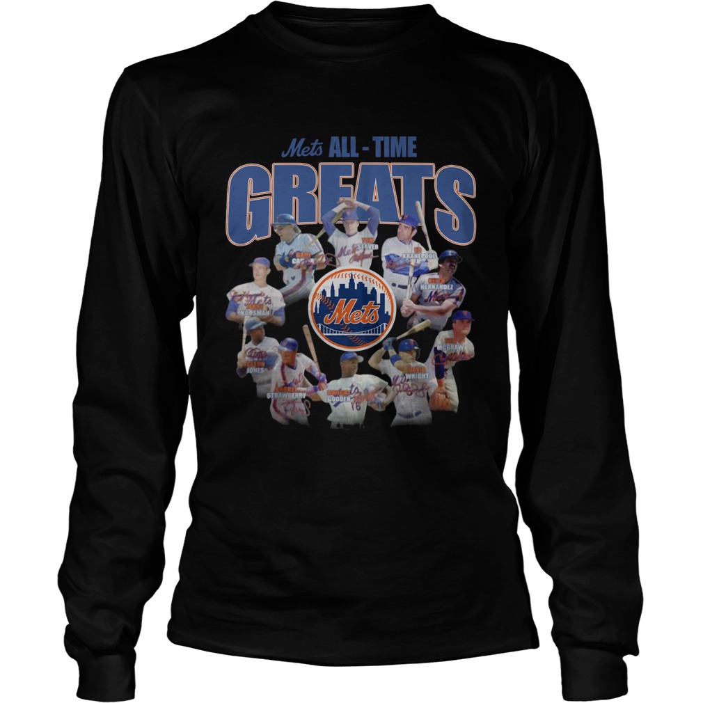 New York Mets Alltime Greats Players Signatures LongSleeve