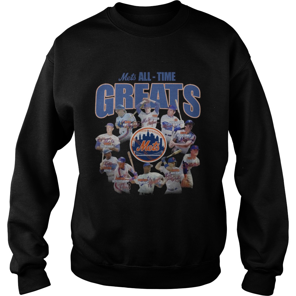 New York Mets Alltime Greats Players Signatures Sweatshirt