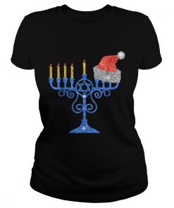 Nice Chrismukkah Hannukah Santa Hat Funny Christmas  Classic Ladies