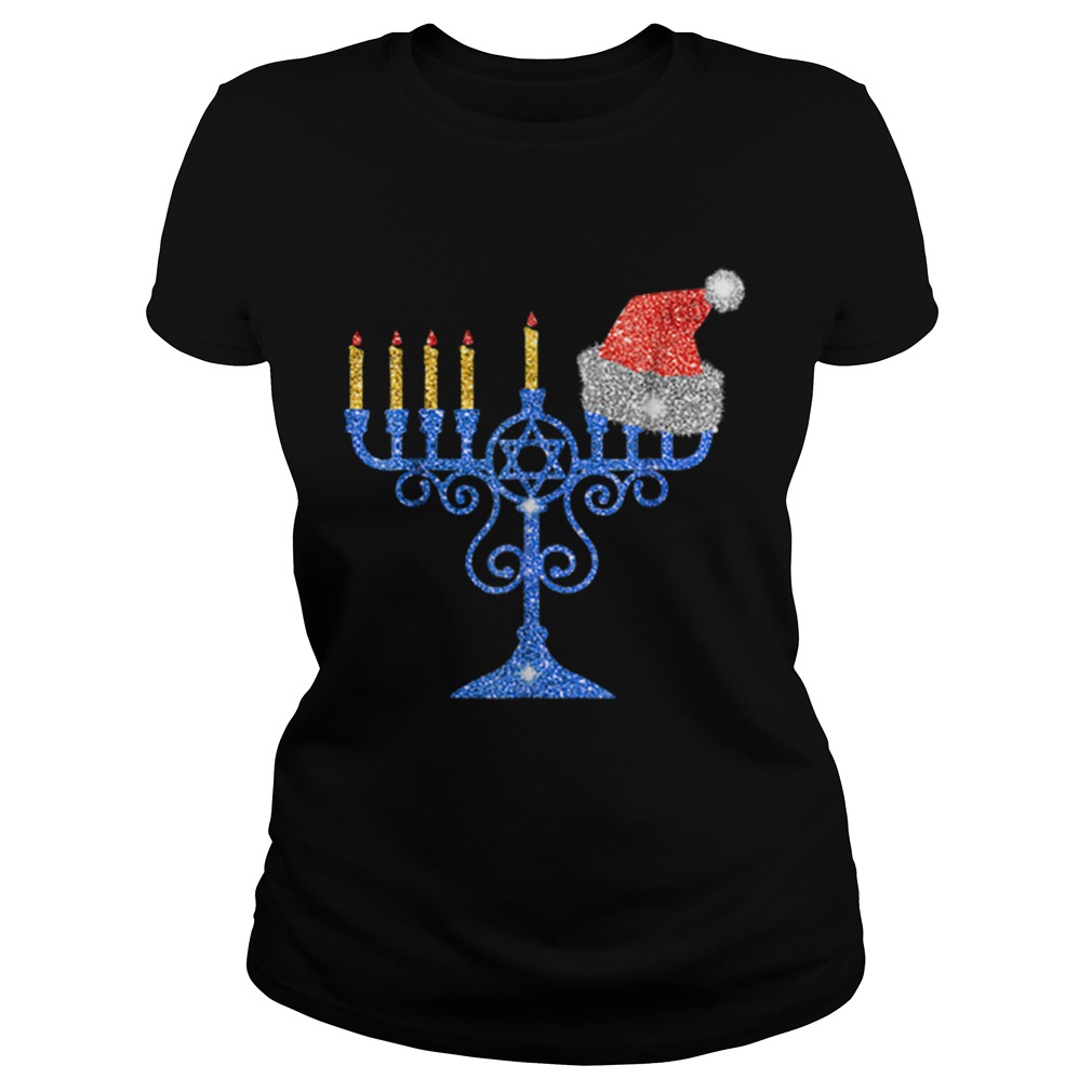 Nice Chrismukkah Hannukah Santa Hat Funny Christmas Classic Ladies