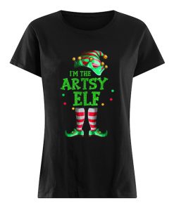 Nice Family Matching Funny Christmas Group gift I’m The Artsy Elf  Classic Women's T-shirt