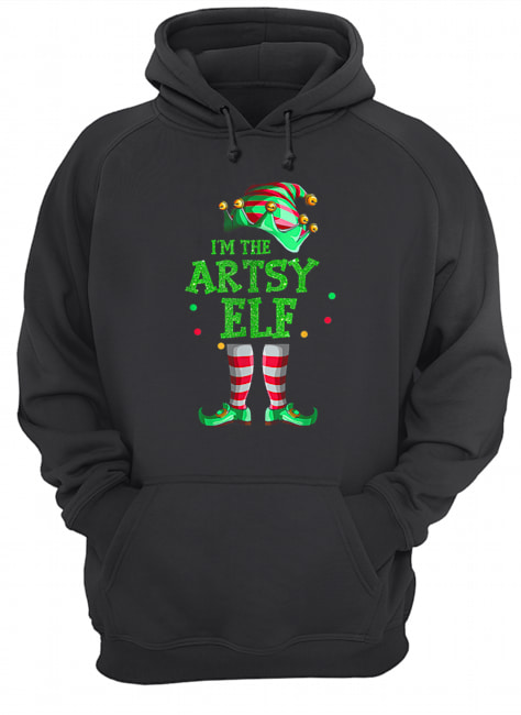 Nice Family Matching Funny Christmas Group gift I’m The Artsy Elf Unisex Hoodie