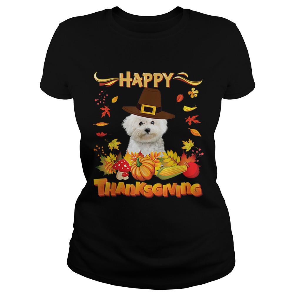 Nice Happy Thanksgiving Bichons Frise Dog Im Thankful For My Classic Ladies