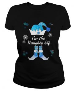 Nice I Am The Naughty Elf Matching Family Group Christmas Blue  Classic Ladies