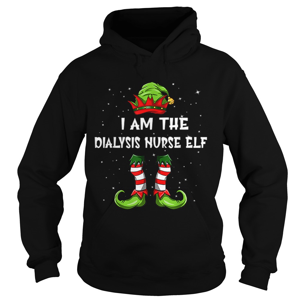 Nice Im The Dialysis Nurse Elf Christmas Family Elf Hoodie