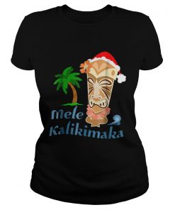 Nice Mele Kalikimaka Merry Christmas Hawaiian Tiki  Classic Ladies