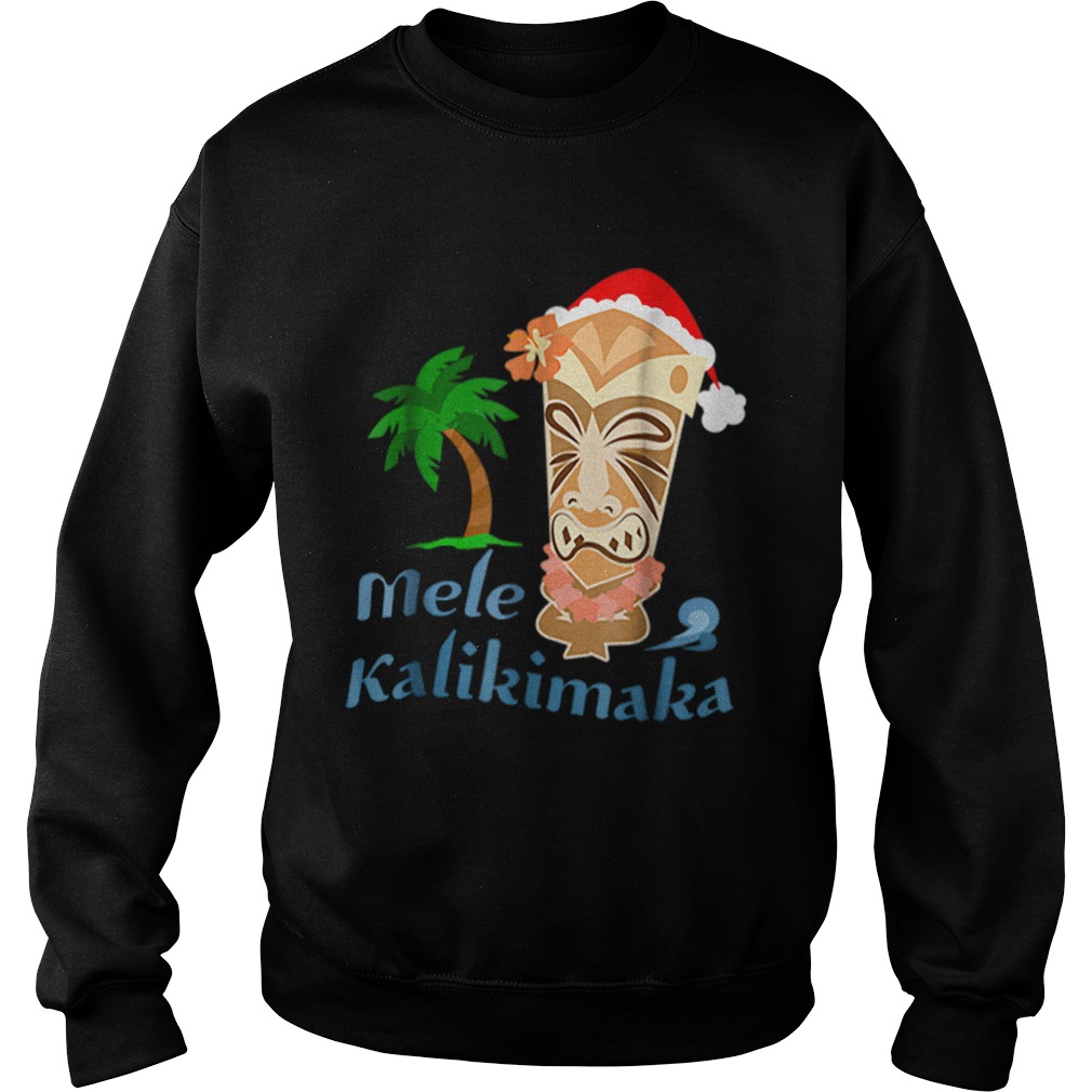 Nice Mele Kalikimaka Merry Christmas Hawaiian Tiki Sweatshirt