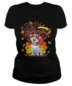 Nice Pit bull Wearing Turkey Hat Fall Autumn Happy Thanksgiving  Classic Ladies