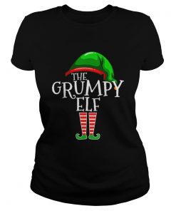 Nice The Grumpy Elf Family Matching Group Christmas Gift Funny  Classic Ladies