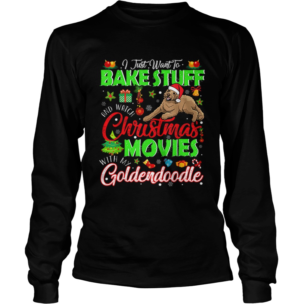 Nice Watch Christmas Movies With My Goldendoodle Christmas Gifts LongSleeve