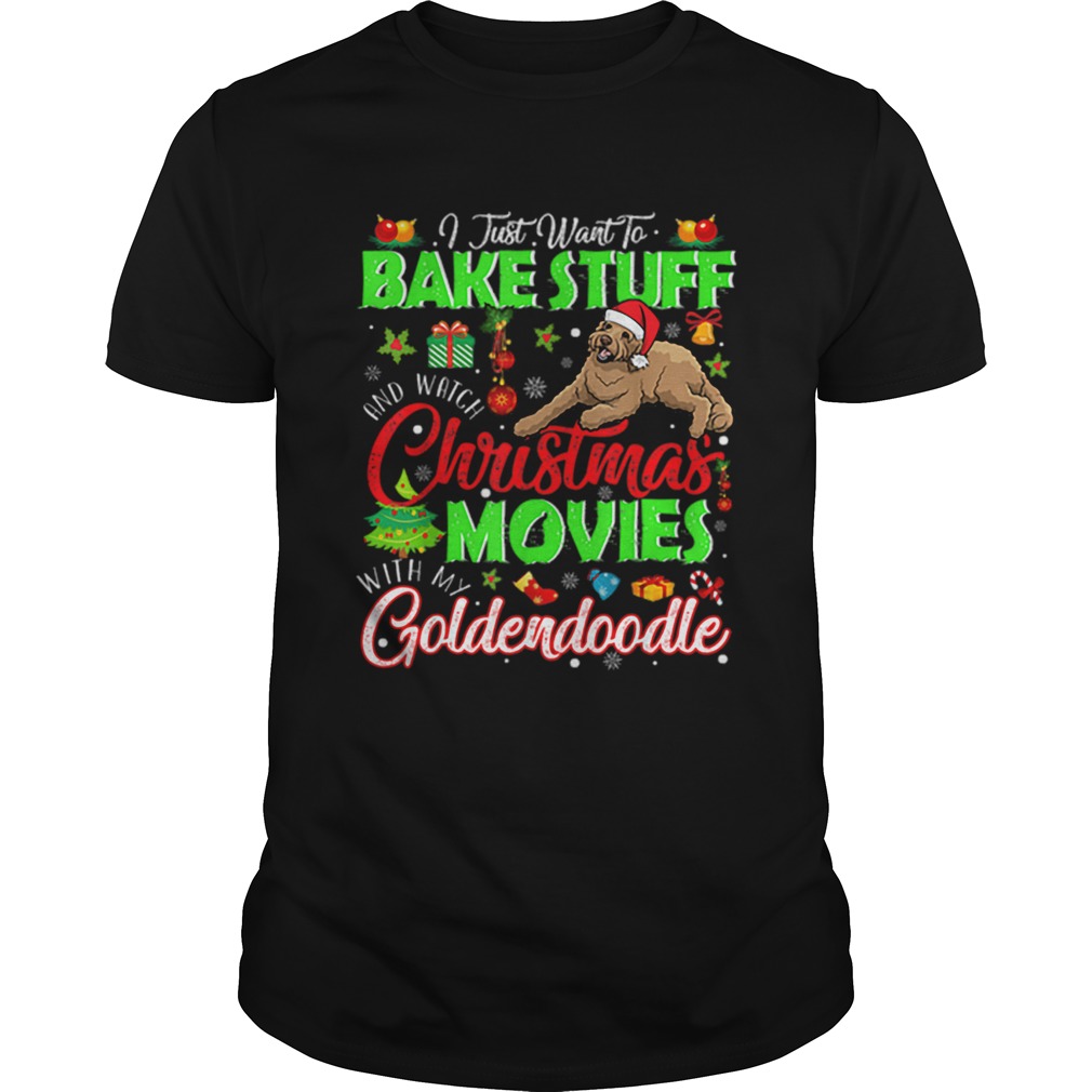 Nice Watch Christmas Movies With My Goldendoodle Christmas Gifts shirt