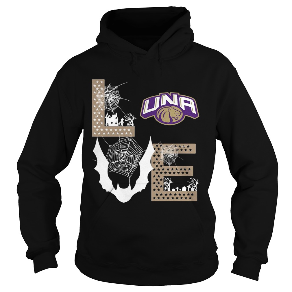 North Alabama Lions Stacked Spiderweb Love Hoodie