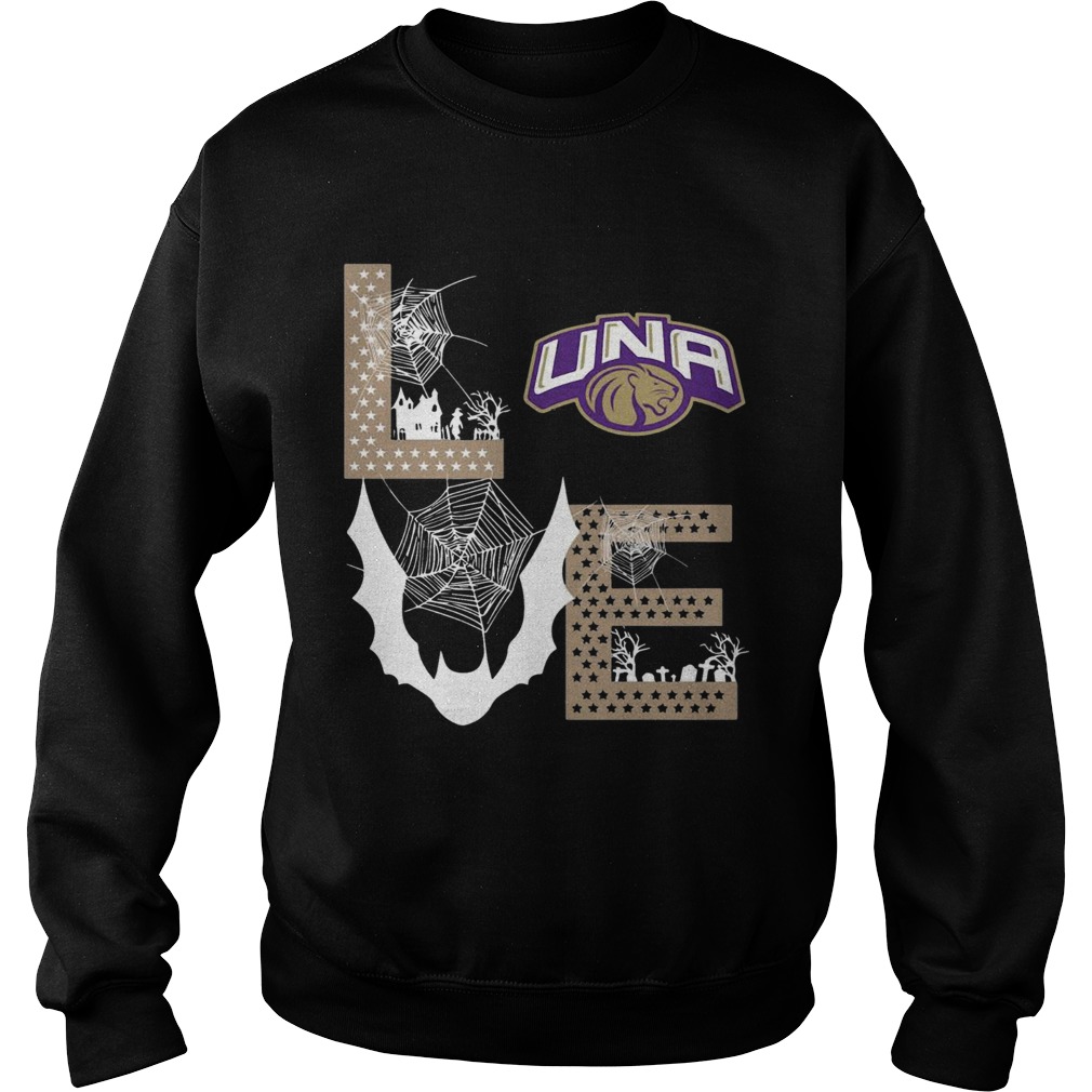 North Alabama Lions Stacked Spiderweb Love Sweatshirt