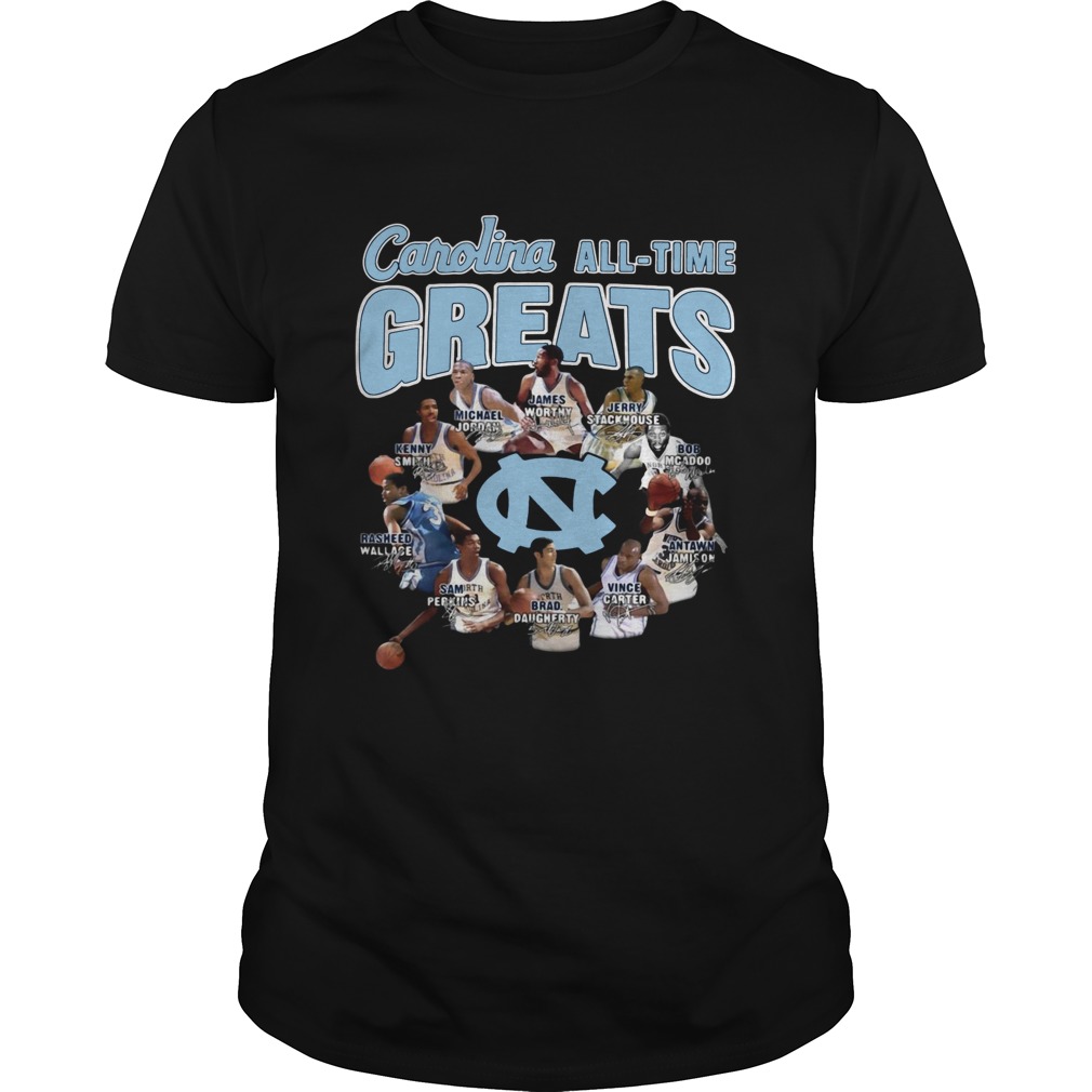 North Carolina Tar Heels baseball Alltime Greats Players Signatures shirt