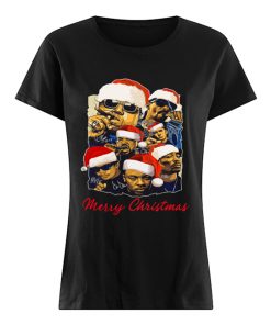 Notorious Big Snoop Dogg Ice Cube Eminem Tupac Santa Merry Christmas  Classic Women's T-shirt