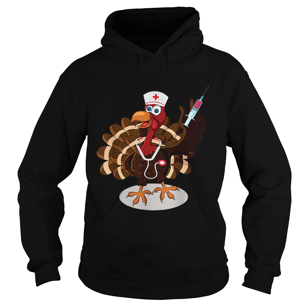 Nurse Turkey Costume Thanksgiving Doctor Gifts Hoodie