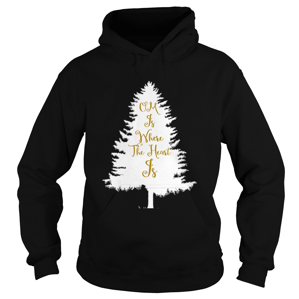 OM Is Where The Heart Is Christmas Tree Yoga Hoodie