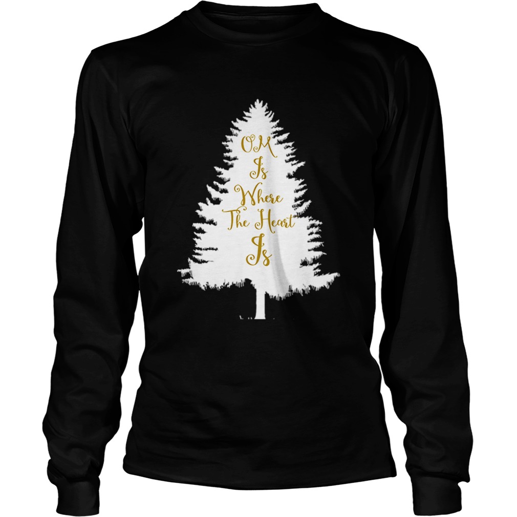 OM Is Where The Heart Is Christmas Tree Yoga LongSleeve