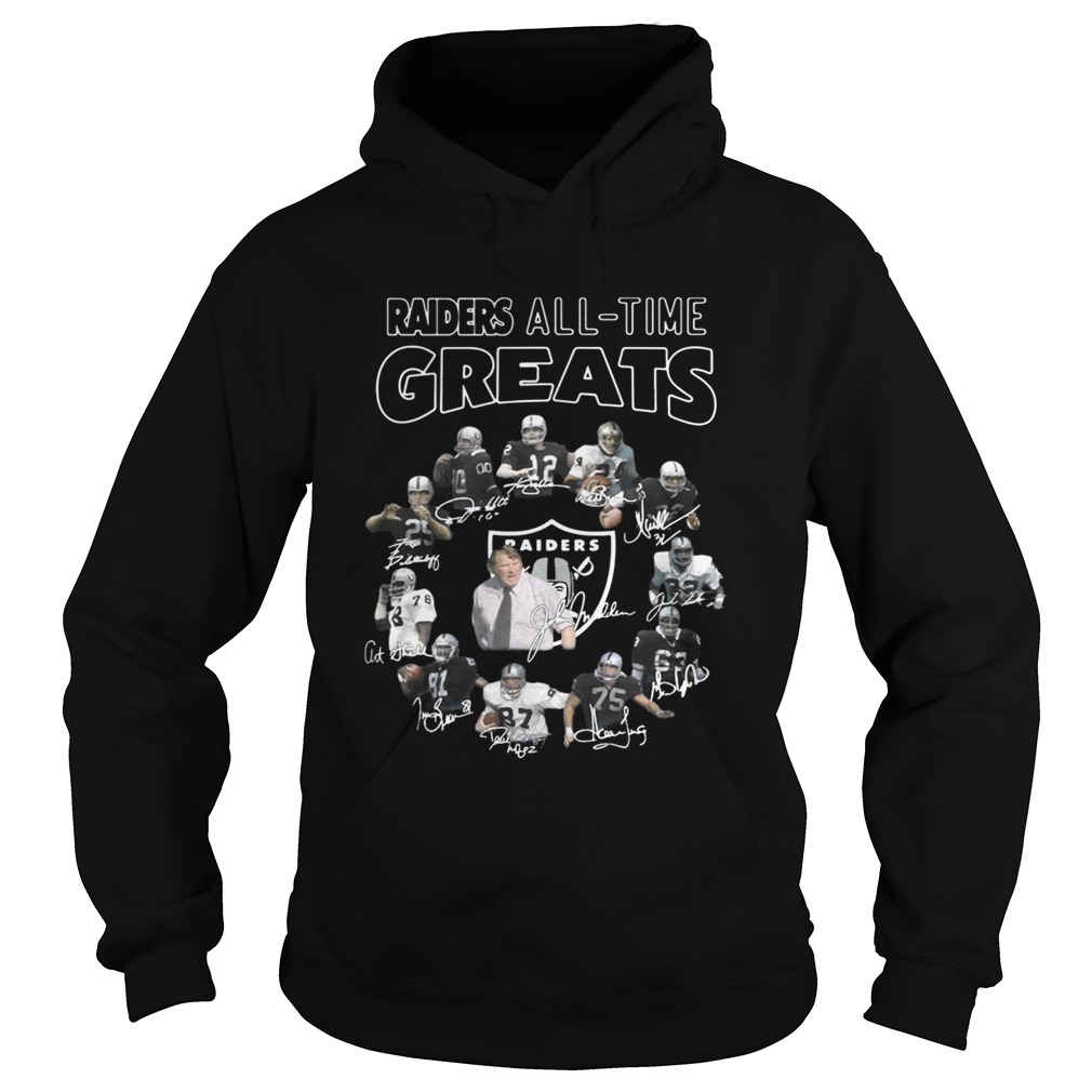 Oakland Raiders Players All Time Greats Signatures Hoodie