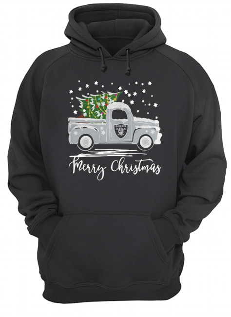 Oakland Raiders Truck Merry Christmas Unisex Hoodie