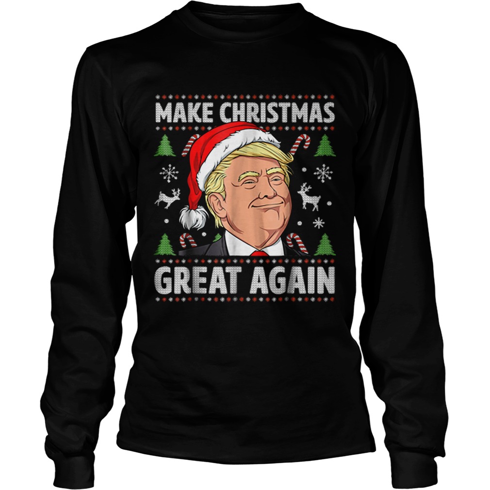 Original Make Christmas Great Again Trump Ugly Christmas Men LongSleeve